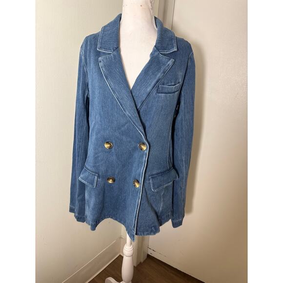 Matty M Nash Jackets & Blazers - NWT Matty M Nash Denim Blazer Sz XXL